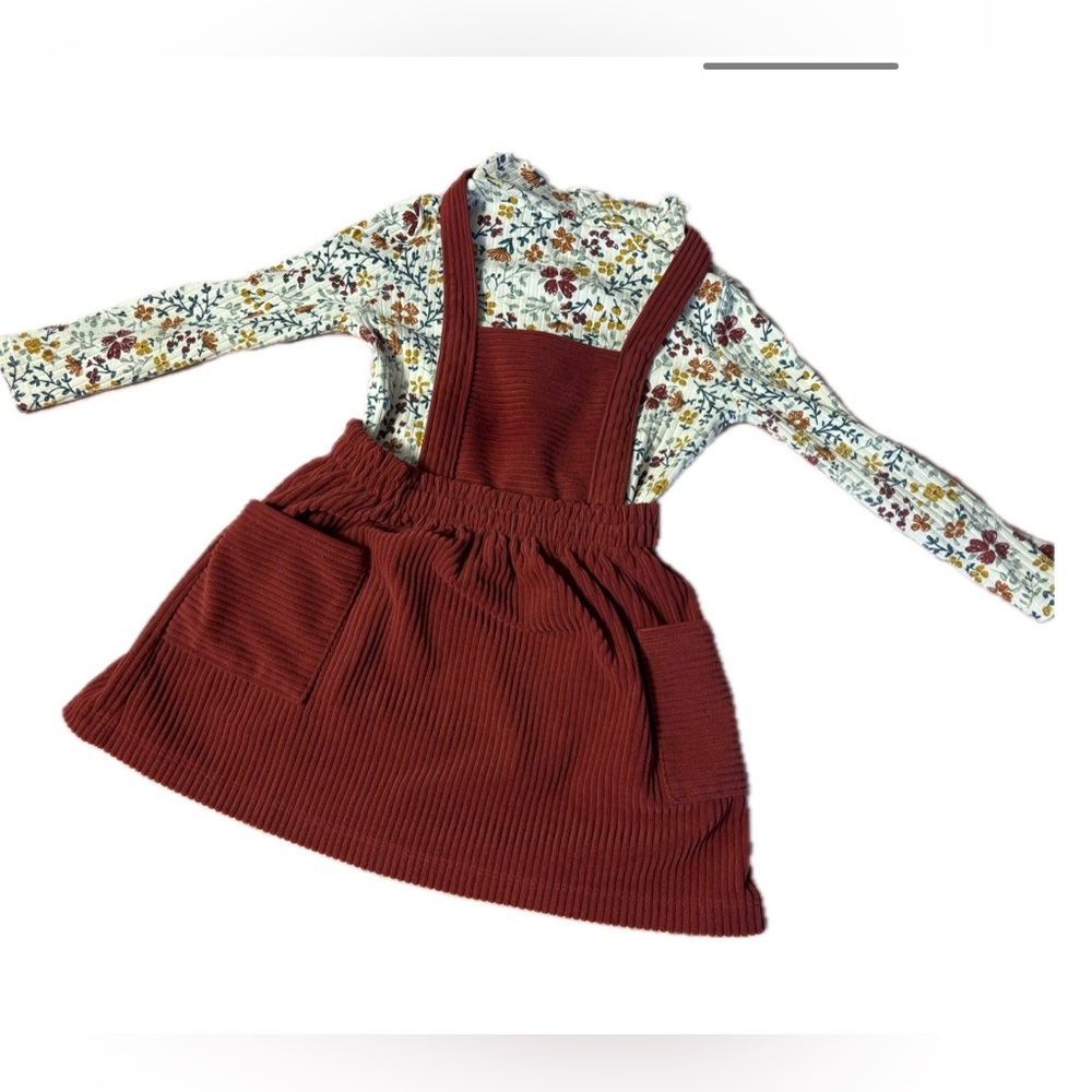 Wonder Nations girl’s 3T 2 piece set - red and white - Adorable Fall Vibes!